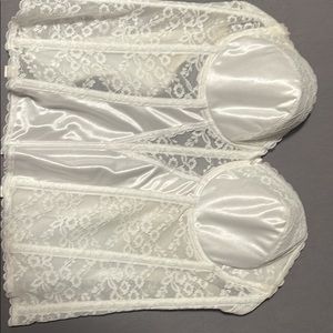 34DD white corset